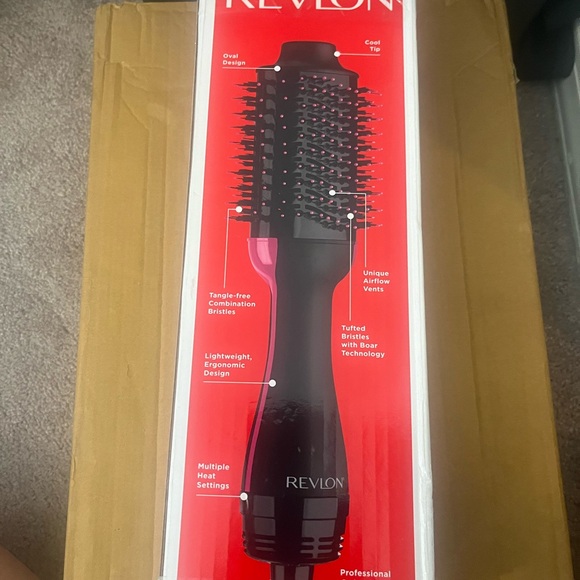 Revlon One Step Volumizer hair blow dryer brush ceramic oval barrel black New - Picture 2 of 2